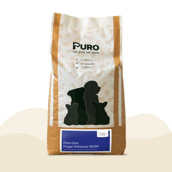 Zak Puro Croc Puppy Premium 32/20 met donkerblauw label